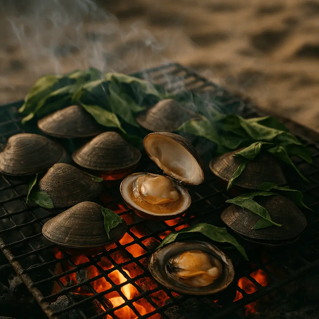 almejas tatemadas brasas loreto
