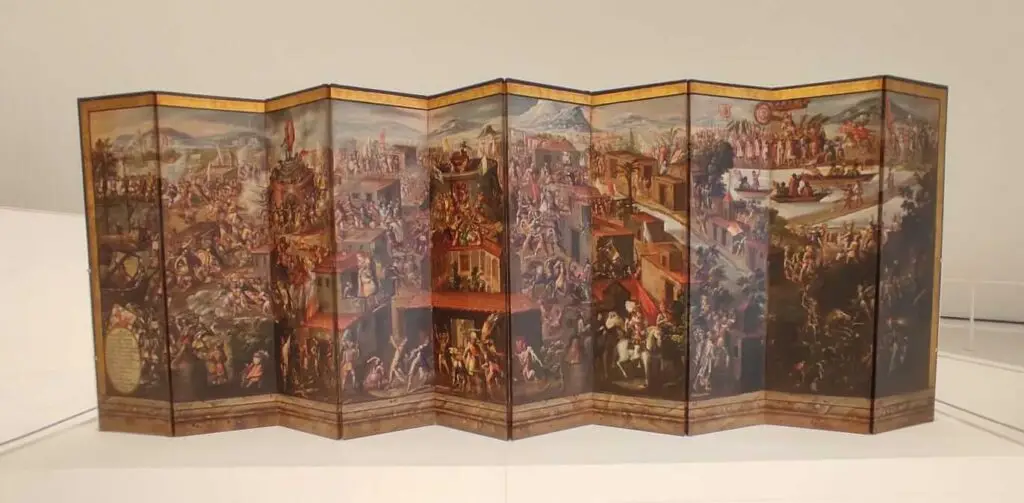 biombo de la conquista