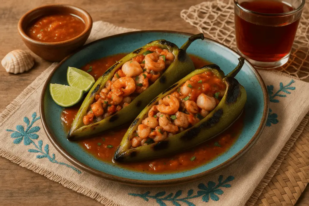 chiles rellenos de mariscos la paz
