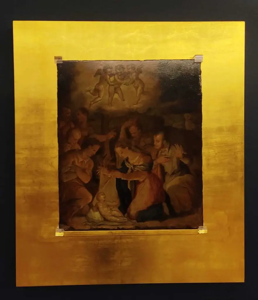 la natividad con la adoracion de los pastores