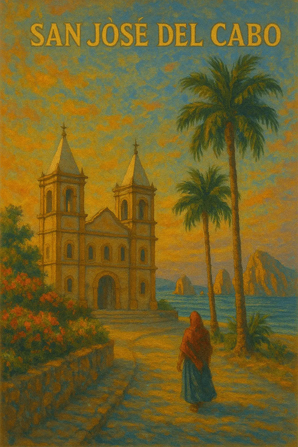 Centro histórico de San José del Cabo con arquitectura colonial