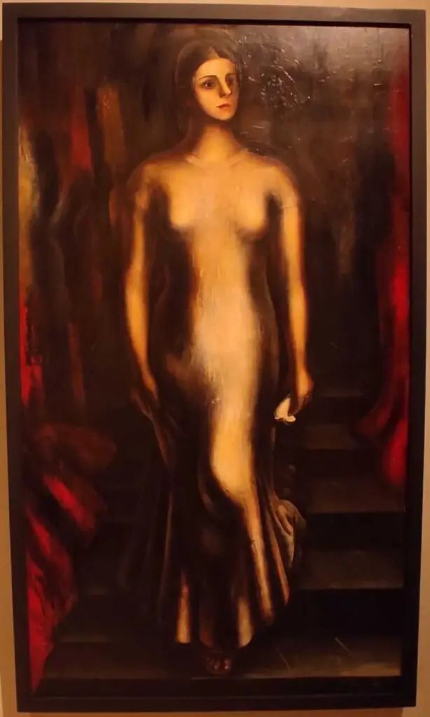 Retrato de maría Asúnsolo bajando la escalera