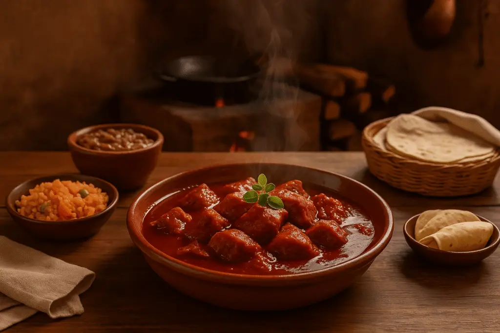 Asado rojo de puerco. Tradición festiva de Durango