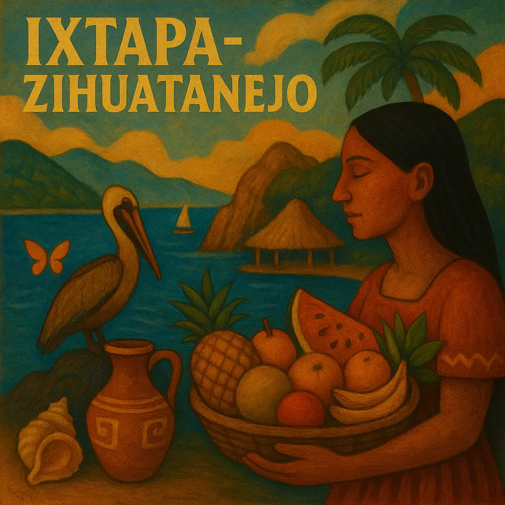 Playas de Ixtapa Zihuatanejo con mar turquesa y hoteles frente al Pacífico en Guerrero.