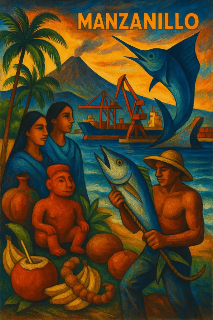 Playa Miramar y lugares turísticos de Manzanillo, Colima, con vista al Pacífico.