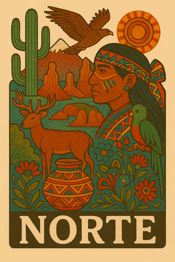 Barrancas y montañas del norte de México, tierra de gigantes y horizontes dorados.