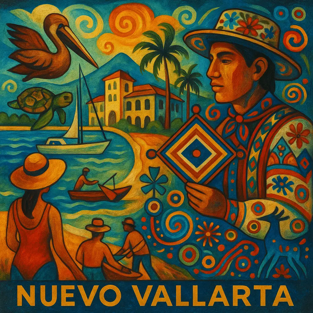 Playas doradas y lugares para visitar en Nuevo Vallarta al atardecer, destino turístico del Pacífico mexicano.