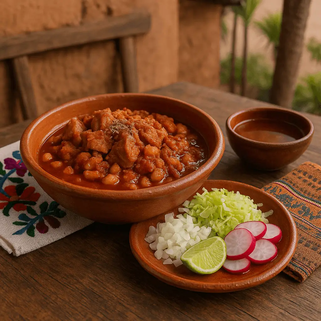 Pozole seco platillo típico de Colima