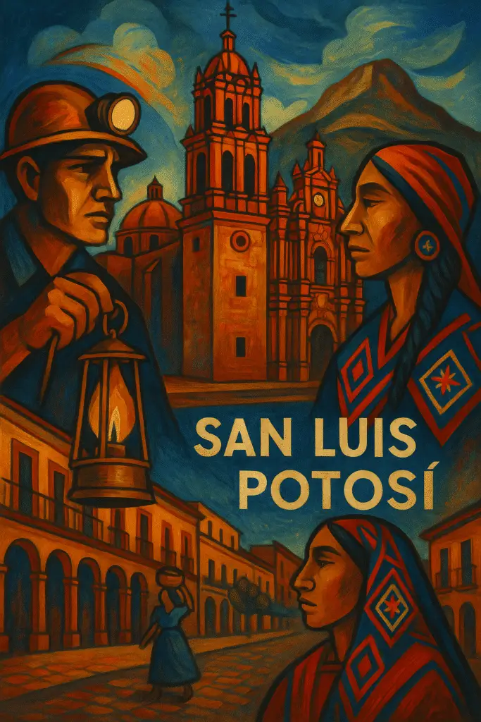 Catedral y lugares turísticos de San Luis Potosí.
