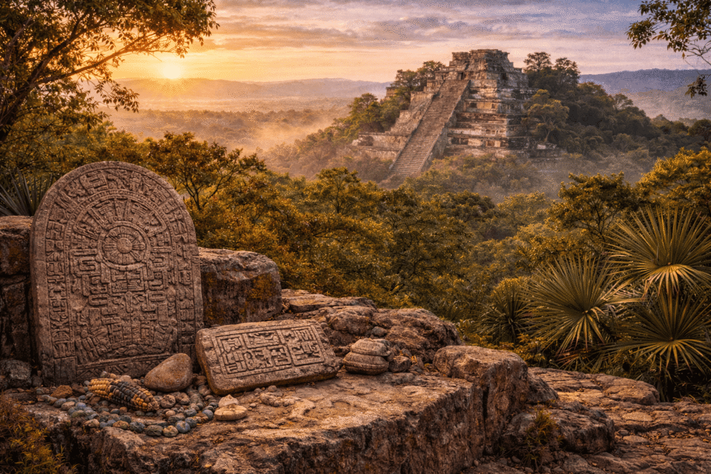 Elementos arquitectónicos relacionados con la Cultura Maya.